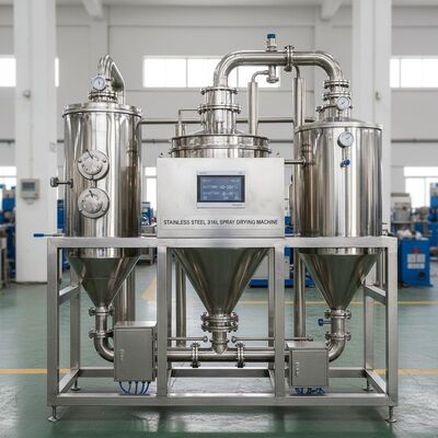 Maszyna do suszenia natryskowego ze stali nierdzewnej 316L z temperaturą wlotową 140-350 z automatycznym sterowaniem i temperaturą wylotową 80-90 stopni do zastosowań przemysłowych